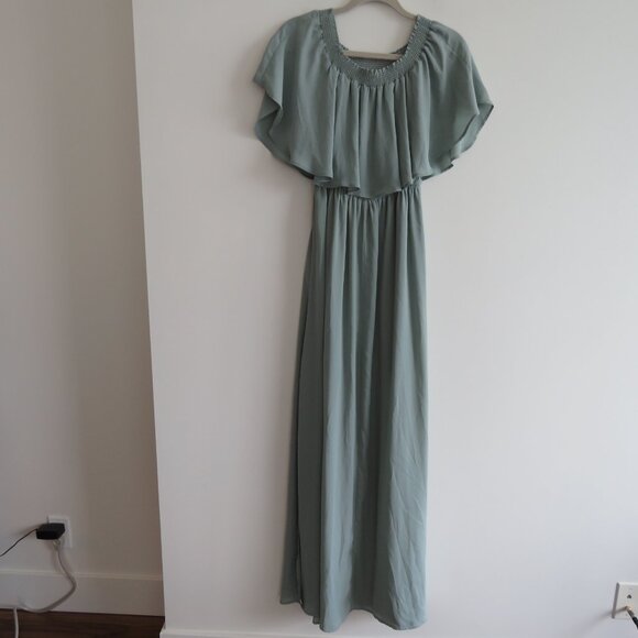 SHOW ME YOUR MUMU Hacienda Chiffon Maxi Dress Bridesmaid Wedding - Size M - Picture 11 of 14